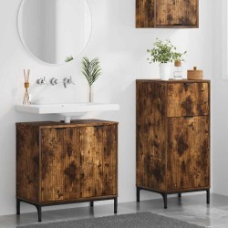 Ensemble de mobilier de salle de bain 2 pcs Chêne fumé 580821580821