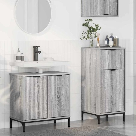 Ensemble de mobilier de salle de bain 2 pcs Gris Sonoma 580822580822