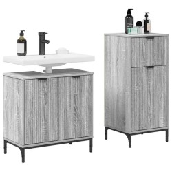 Ensemble de mobilier de salle de bain 2 pcs Gris Sonoma 580822580822