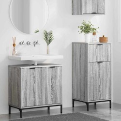 Ensemble de mobilier de salle de bain 2 pcs Gris Sonoma 580822580822