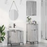 Ensemble de mobilier de salle de bain 3 pcs Sonoma gris 580823580823