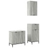 Ensemble de mobilier de salle de bain 3 pcs Sonoma gris 580823580823