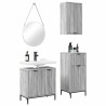 Ensemble de mobilier de salle de bain 3 pcs Sonoma gris 580823580823