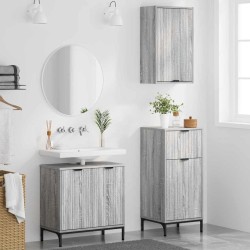 Ensemble de mobilier de salle de bain 3 pcs Sonoma gris 580823580823