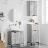 Ensemble de mobilier de salle de bain 3 pcs Sonoma gris 580823580823