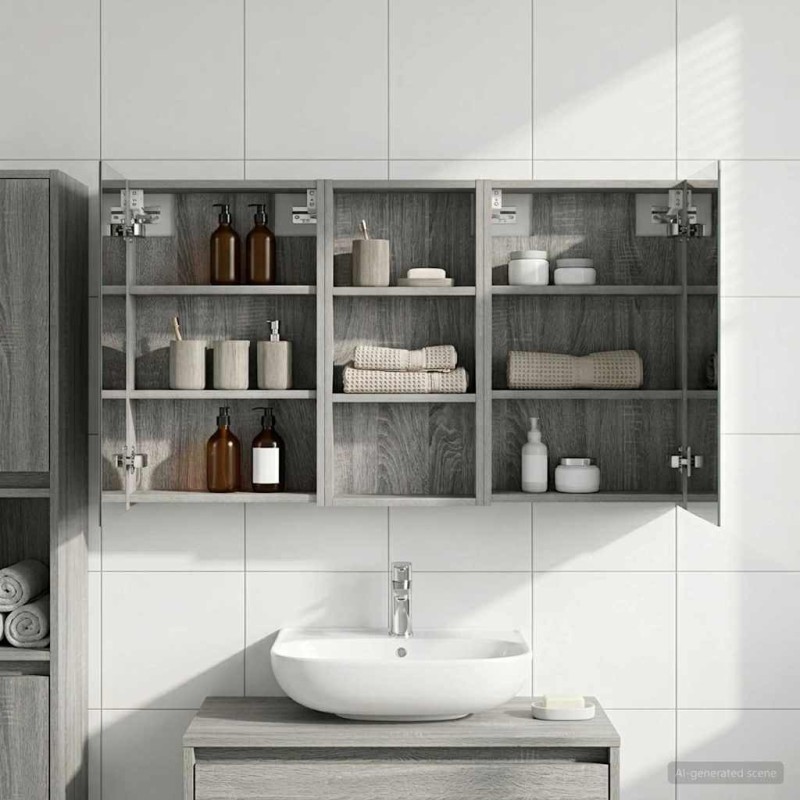 Ensemble de Meubles de Salle de Bain 3 pcs 110 x 10,5 x 60,5 cm 580824580824