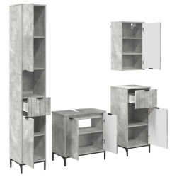 Ensemble de mobilier de salle de bain avec tiroir Gris béton 580825580825