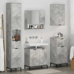 Ensemble de mobilier de salle de bain avec tiroir Gris béton 580825580825