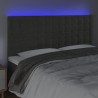 Tête de lit à LED Gris foncé 180x5x118/128 cm Velours 580829580829