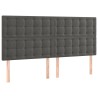Tête de lit à LED Gris foncé 180x5x118/128 cm Velours 580829580829