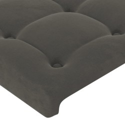 Tête de lit à LED Gris foncé 180x5x118/128 cm Velours 580829580829