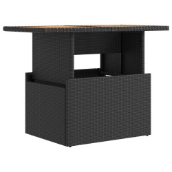 Ensemble de repas extérieur 3 pcs Noir et blanc crème 580830580830