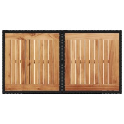 Ensemble de repas extérieur 3 pcs Noir et blanc crème 580830580830