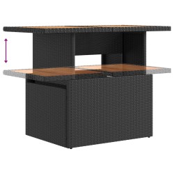 Ensemble de repas extérieur 3 pcs Noir et blanc crème 580830580830