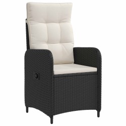 Ensemble de repas extérieur 3 pcs Noir et blanc crème 580831580831