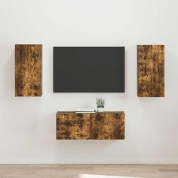 Ensemble meuble TV 2 pcs Chêne fumé Bois d'ingénierie 580832580832