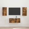 Ensemble meuble TV 2 pcs Chêne fumé Bois d'ingénierie 580832580832