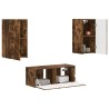 Ensemble meuble TV 2 pcs Chêne fumé Bois d'ingénierie 580832580832