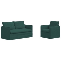 Ensemble de Canapés 2 pcs Vert foncé 156 x 82 x 85 cm Tissu 580833580833