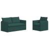 Ensemble de Canapés 2 pcs Vert foncé 156 x 82 x 85 cm Tissu 580833580833