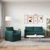 Ensemble de Canapés 2 pcs Vert foncé 156 x 82 x 85 cm Tissu 580833580833