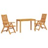 Ensemble de salle à manger pour jardin 3 pcs Marron 580834580834