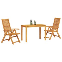 Ensemble de salle à manger pour jardin 3 pcs Marron 580834580834
