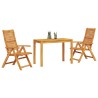 Ensemble de salle à manger pour jardin 3 pcs Marron 580834580834