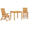 Ensemble de salle à manger pour jardin 3 pcs Marron 580835580835