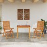 Ensemble de salle à manger pour jardin 3 pcs Marron 580835580835