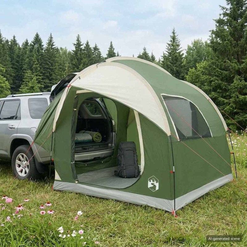 Tente de voiture Vert 239 x 210 x 210 cm Polyester et Acier 580837580837