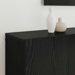 Unites TV Montage mural 6 pcs Chêne noir Bois d'ingénierie 580845580845