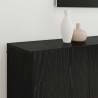 Unites TV Montage mural 6 pcs Chêne noir Bois d'ingénierie 580845580845