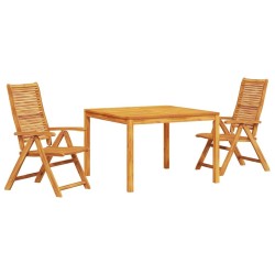 Ensemble de salle à manger pour jardin 3 pcs Marron 580847580847