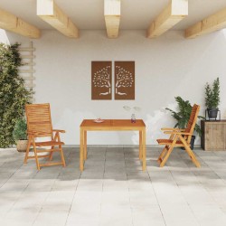 Ensemble de salle à manger pour jardin 3 pcs Marron 580847580847