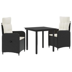 Ensemble de Tables Basses 3 pcs Noir et blanc crème 580849580849