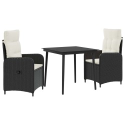 Ensemble de Tables Basses 3 pcs Noir et blanc crème 580851580851