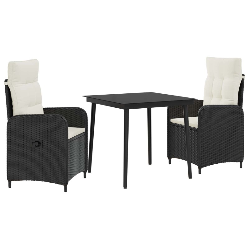 Ensemble de Tables Basses 3 pcs Noir et blanc crème 580851580851
