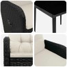 Ensemble de Tables Basses 3 pcs Noir et blanc crème 580851580851