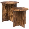 Ensemble de tables d'appoint 2 pcs Chêne Fumé Bois d’ingénierie 580852580852