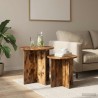 Ensemble de tables d'appoint 2 pcs Chêne Fumé Bois d’ingénierie 580852580852