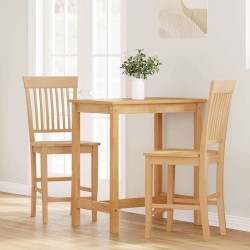 Tabourets de bar (lot de 2) en bois massif naturel et caoutchouc 580853580853