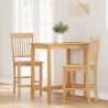 Tabourets de bar (lot de 2) en bois massif naturel et caoutchouc 580853580853