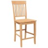 Tabourets de bar (lot de 2) en bois massif naturel et caoutchouc 580853580853