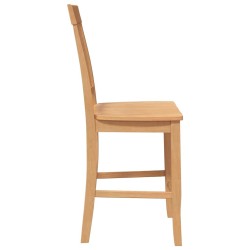 Tabourets de bar (lot de 2) en bois massif naturel et caoutchouc 580853580853