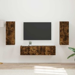 Ensemble meuble TV 2 pcs Chêne fumé Bois d'ingénierie 580854580854