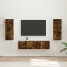 Ensemble meuble TV 2 pcs Chêne fumé Bois d'ingénierie 580854580854