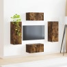 Ensemble meuble TV 2 pcs Chêne fumé Bois d'ingénierie 580854580854