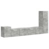 Ensemble meuble TV 3 pcs Gris béton Bois d'ingénierie 580858580858