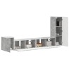 Ensemble meuble TV 3 pcs Gris béton Bois d'ingénierie 580858580858